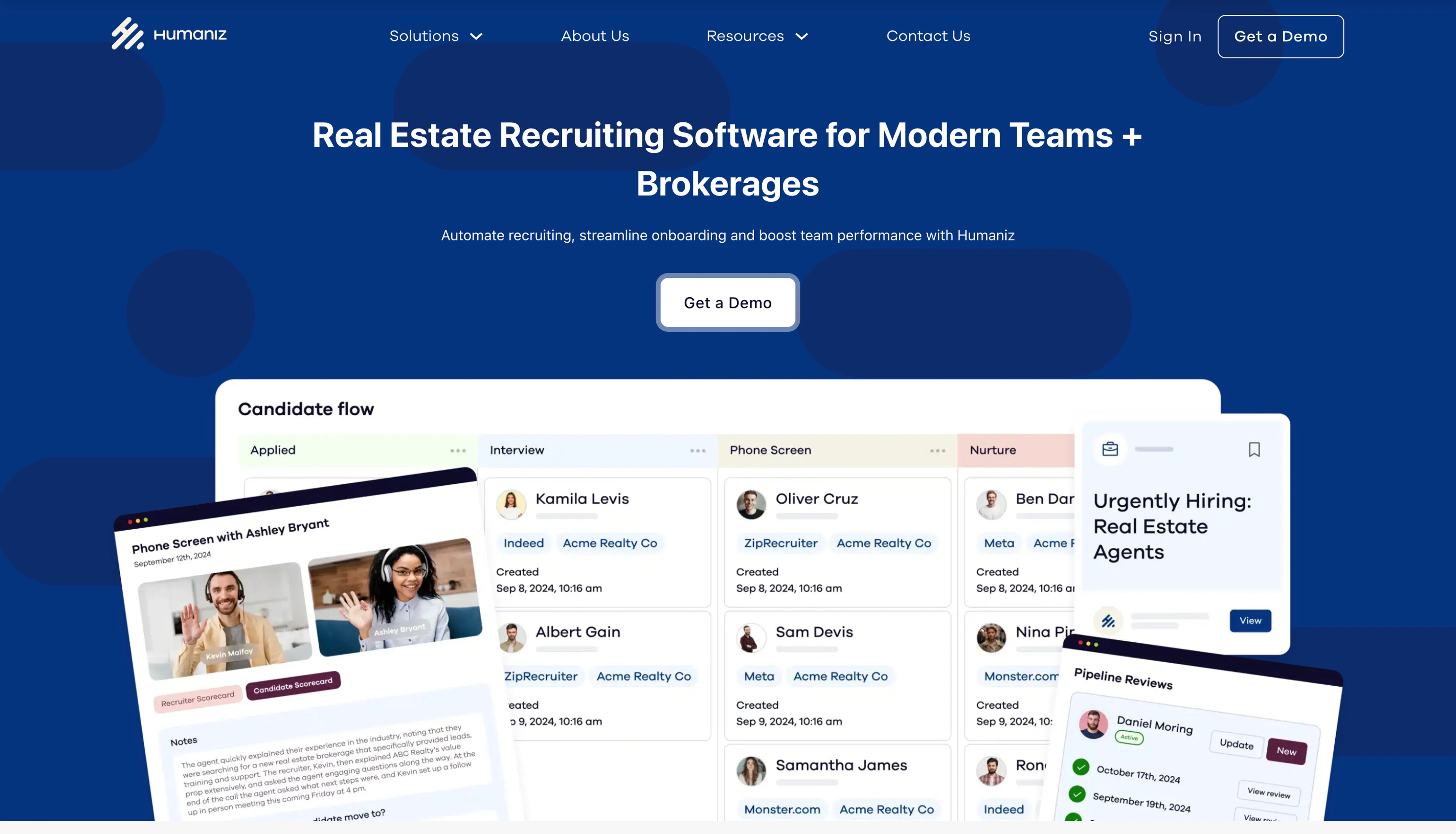 Humaniz — custom technology website design by Kokoro